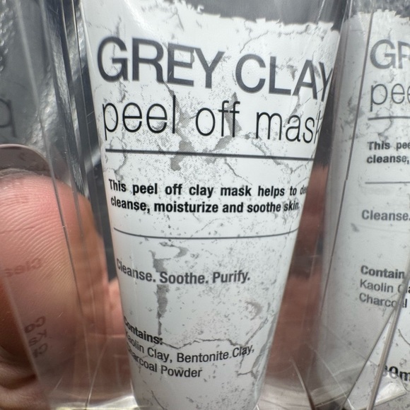 NWT Set of 2 Masque Bar Grey Clay Peel-Off Masks- travel size 1 oz each - Picture 7 of 7